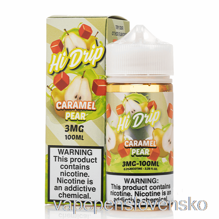 Karamelová Hruška - E-liquidy S Vysokým Kvapkaním - 100 Ml 3 Mg Vape Bez Nikotinu